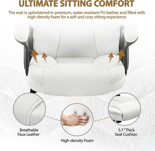 High Back Executive Chair Faux Leather Managerial Chair Ergonomic Task