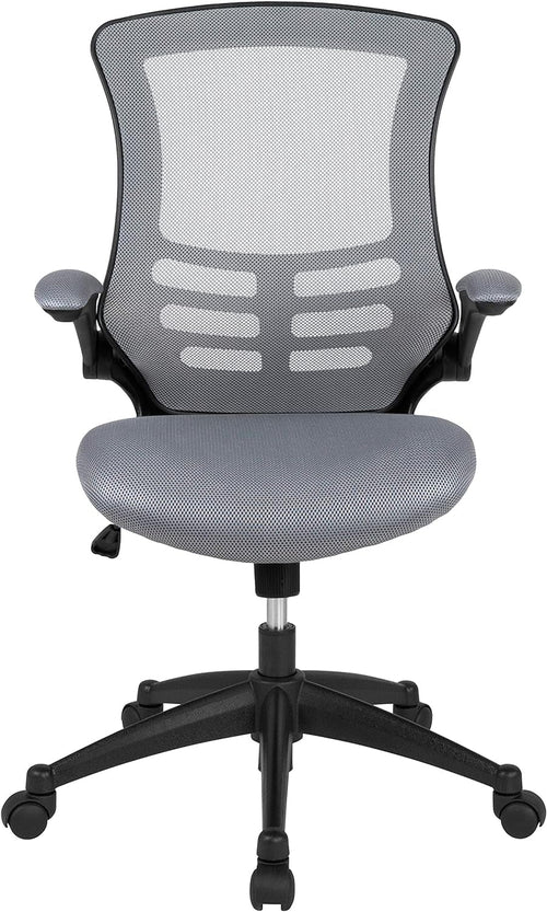 Kelista Dark Gray Mesh Mid Back Office Chair For Desk