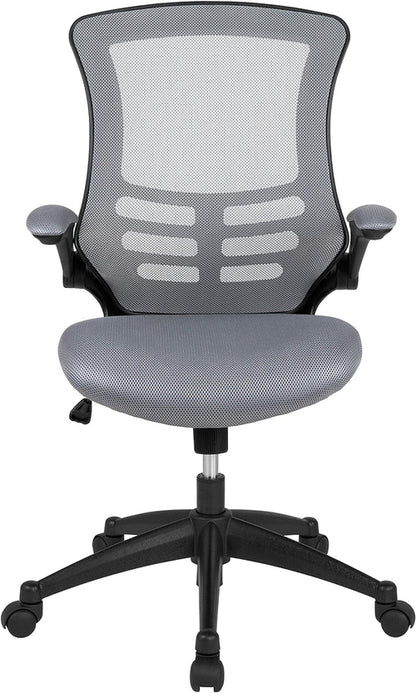 Kelista Dark Gray Mesh Mid Back Office Chair For Desk