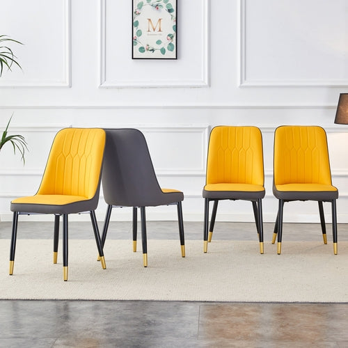 Modern Dining Chairs Set of 4 – PU Leather Upholstered Chairs with