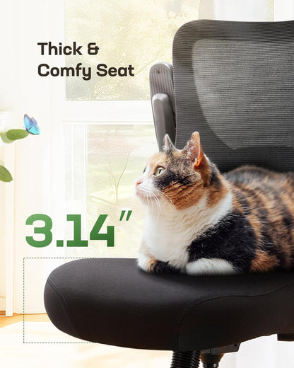 Mesh Office Chair With Adjustable Armrests And Lumbar