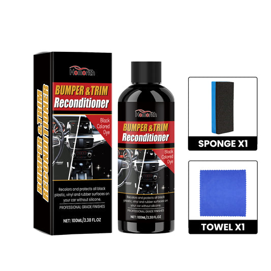 Homonth Car Black Plastic Retreader, Interior Instrument Panel Decontamination Repair Scratch Retreader