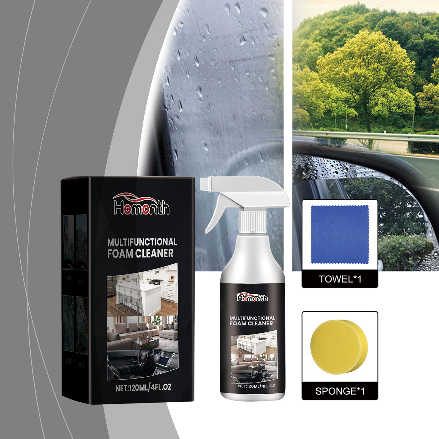 Multi-Functional Oil Film Cleaner Automotive Windshield Hydrophobic Anti-Fog Cleaning Oil Film Remover