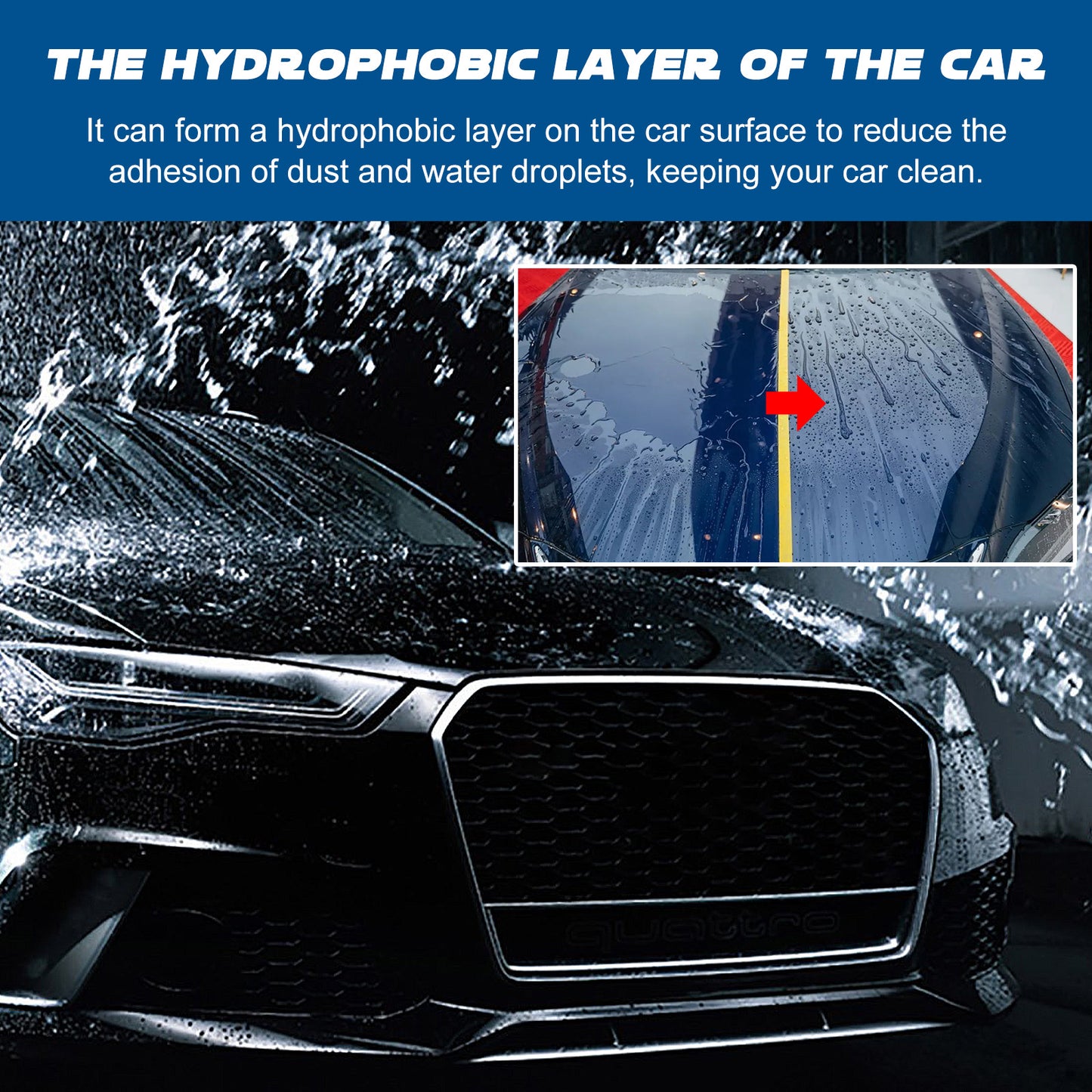 Concentrated Car Wash And Wax Liquid, Car Cleaning Car Paint Coating Tire Decontamination Reconditioning Cleaning Fluid
