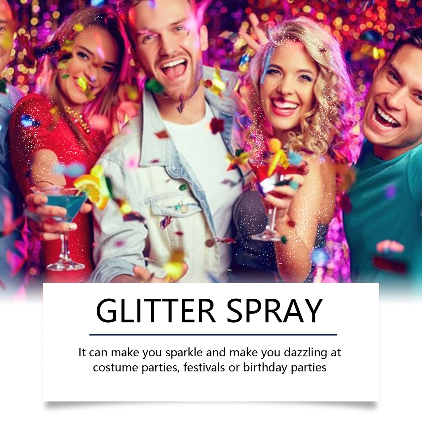 Highlight Brightening Glitter Spray, Hair Body Collarbone Spray Brightening Glitter Powder Holiday Bash