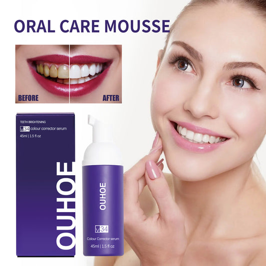 OUHOE Tooth Cleaning Mousse, Anti-Decay Clean Teeth Tartar Breath Fresh Whitening Teeth Toothpaste