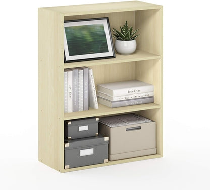 Pasir 3-Tier Open Shelf Bookcase Maple 22.7W X 9.7D X 31.5H