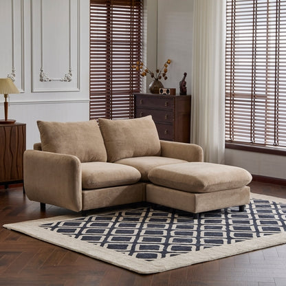 Modular Velvet Sectional Sofa Corner Chair – Convertible Upholstered