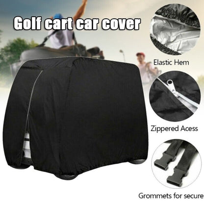 Waterproof Golf Cart Cover Zipper 4 Passenger EZ GO Club Car Yamaha