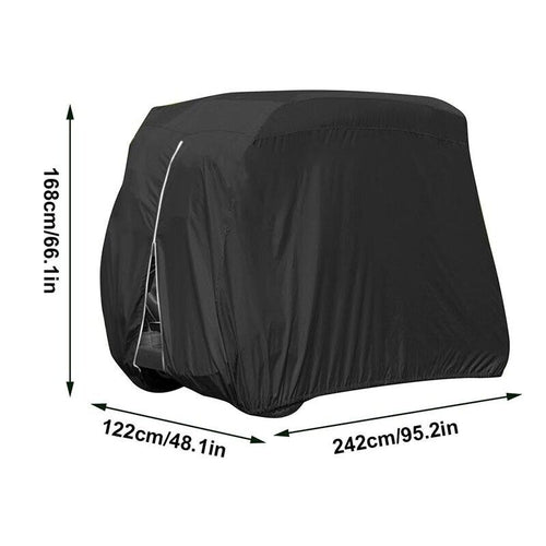 Waterproof Golf Cart Cover Zipper 4 Passenger EZ GO Club Car Yamaha