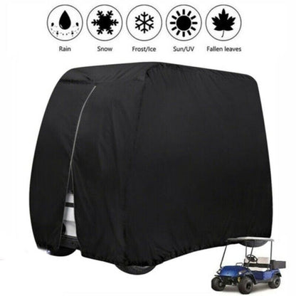 Waterproof Golf Cart Cover Zipper 4 Passenger EZ GO Club Car Yamaha