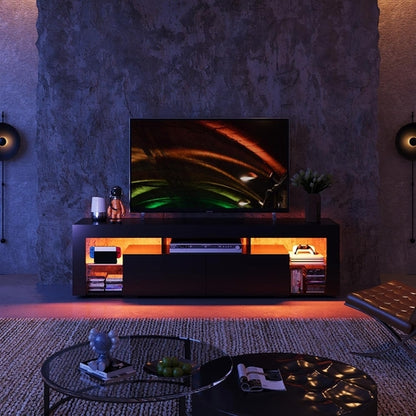 63 Inch TV Stand, LED Entertainment Center for 60 to 70 Inch TV,