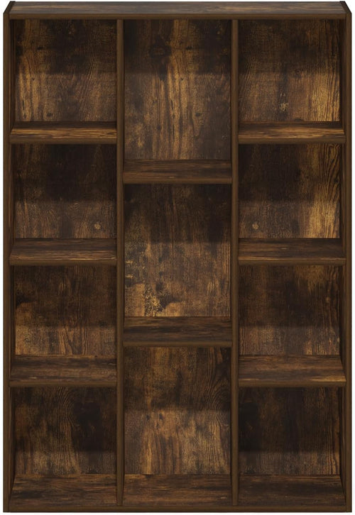 Luder 11-Cube Amber Pine Bookcase For Living Room Storage
