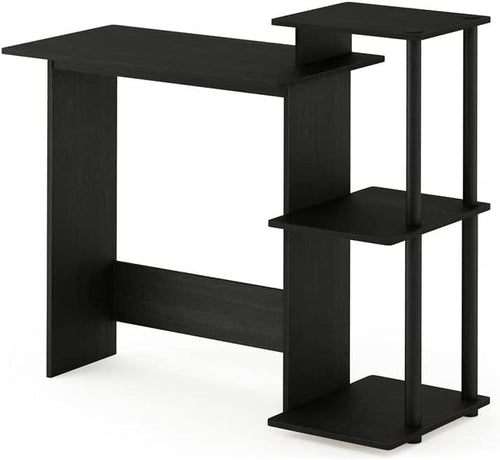 Compact Desk With Square Shelves For Home Office Printer