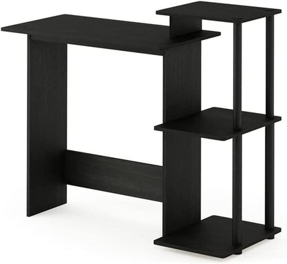 Compact Desk With Square Shelves For Home Office Printer