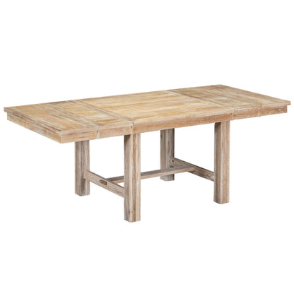 Farmhouse 82inch 6-Piece Extendable Dining Table with Footrest, 4