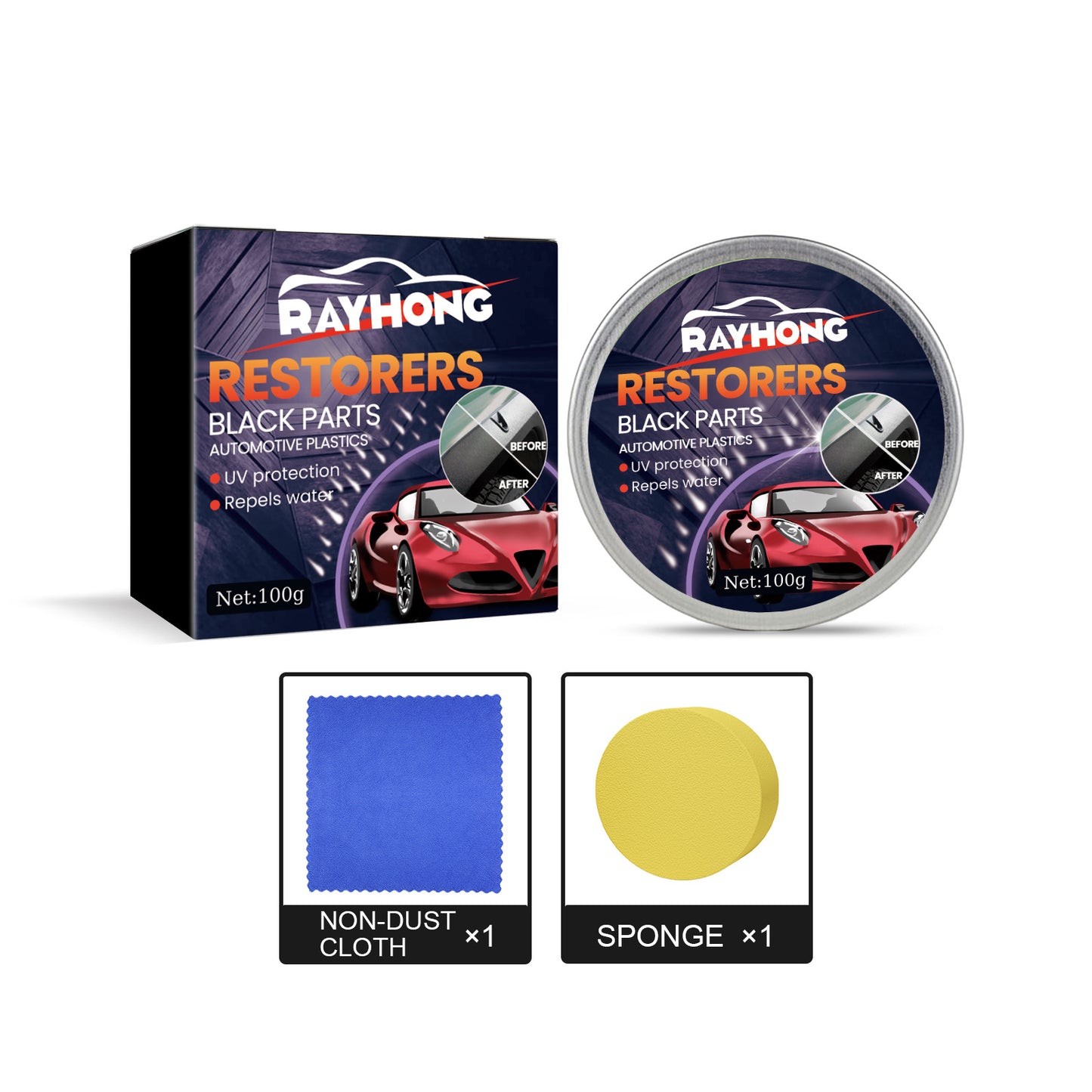 Automotive Plastic Repair Wax, Car Interior Seat Cleaning And Maintenance Polishing Decontamination Plastic Refurbished Wax