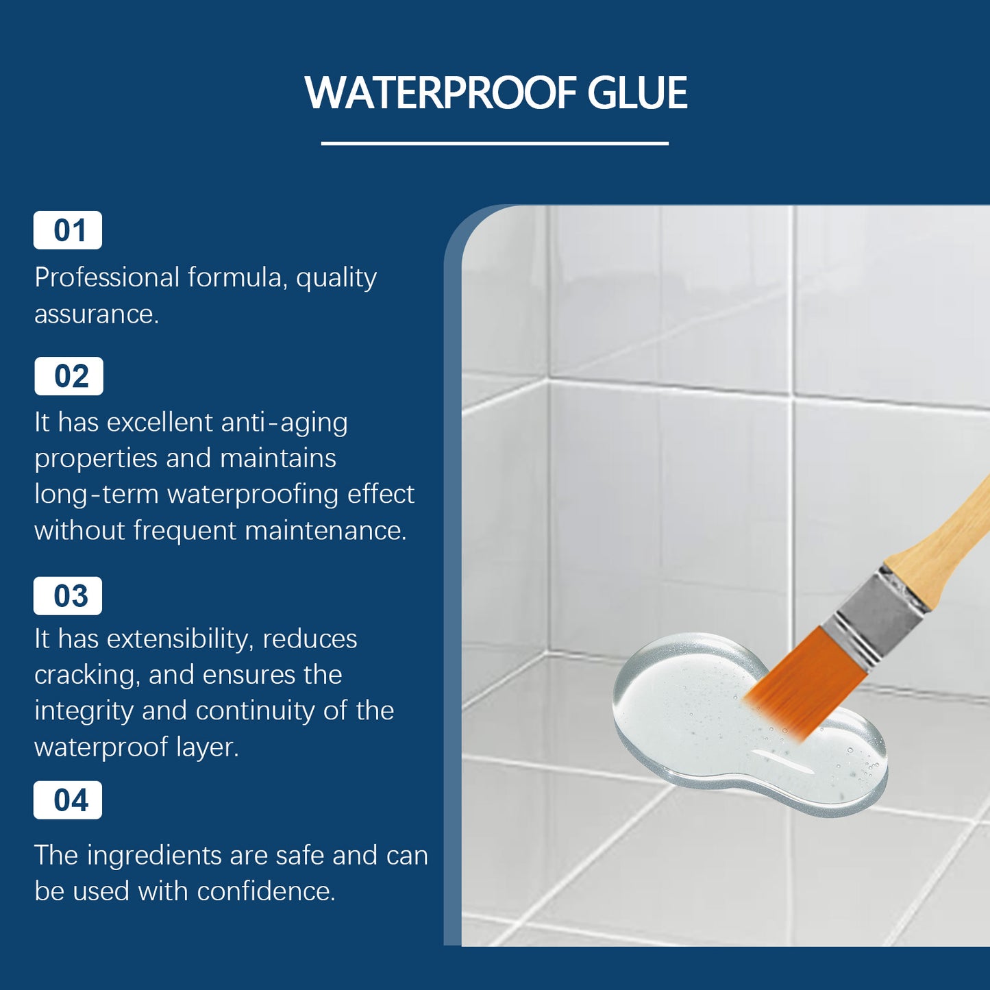 Jue Fish Transparent Waterproof Adhesive (100g) Is A Household Transparent Adhesive For Leak Repair And Prevention Of Bathroom Tiles And Wall Tiles