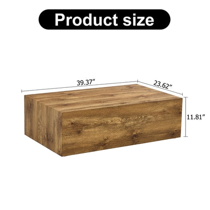 Modern Coffee Table – 39.3" Rectangular Accent Table with Textured