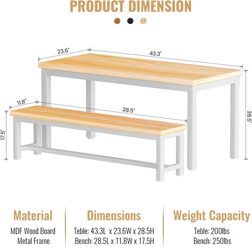Faux Marble Counter Height Dining Table Set, Gold White
