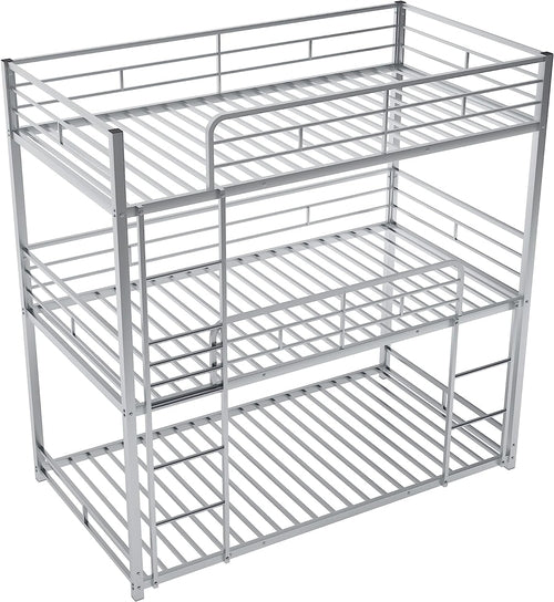 Black Triple Metal Bunk Bed Twin XL Full Queen Sizes