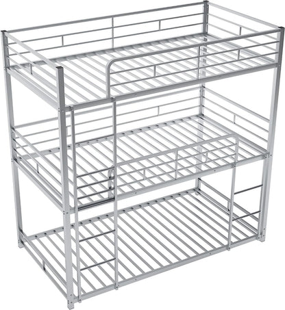 Black Triple Metal Bunk Bed Twin XL Full Queen Sizes