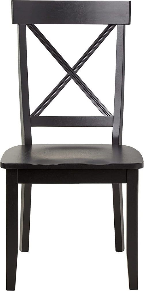 Black Cross Back Dining Chair Pair For Dining Room