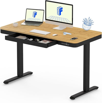 Electric Standing Desk With USB Ports And Adjustable Height