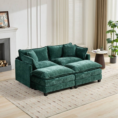 Cloud Sofa Modern Sectional Couch, Comfy Double Layer Upholstered Seat