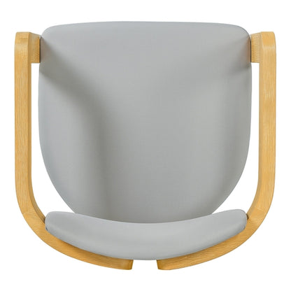 Set of 2 Outdoor Acacia Wood Dining Chairs with Cushions, Modern Solid