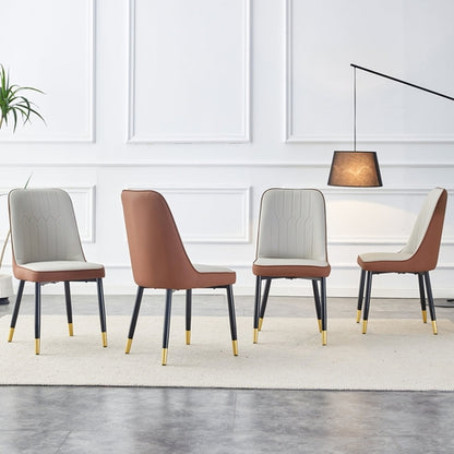 Modern Dining Chairs Set of 4 – PU Leather Upholstered Chairs with