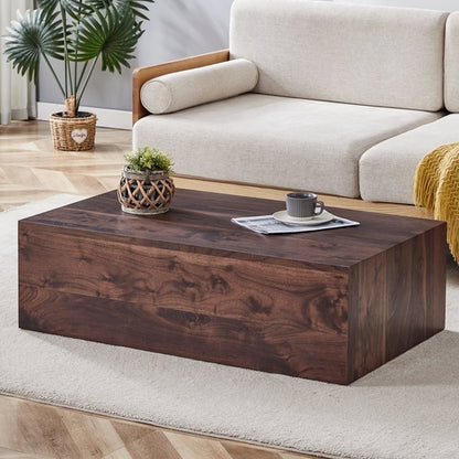 Modern Coffee Table – 39.3" Rectangular Accent Table with Textured