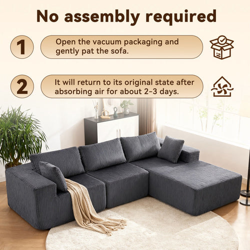 108-inch Modular Combination Sofa, Modern Modular L-shaped Sofa With A