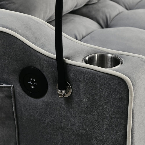 55.51 Inch Versatile Foldable Sofa Bed In 3 Lengths, Modern Sofa Sofa