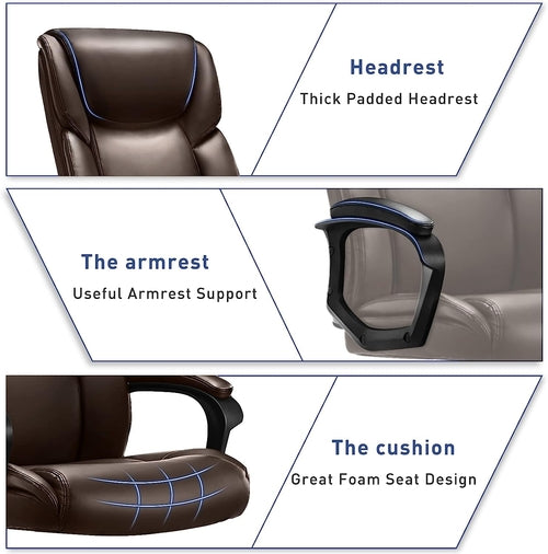 Ergonomic Big And Tall Leather Executive Office Desk Chair