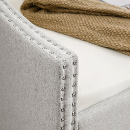 The Double Sofa Bed Has A Double Roller Upholstered Tufted Sofa Bed
