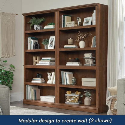 Five Shelf Bookcase In Oiled Oak Finish 35.28 Length 13.23 Width 69.76