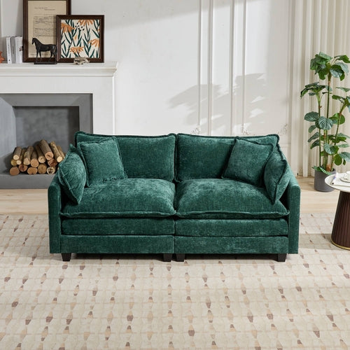 Cloud Sofa Modern Sectional Couch, Comfy Double Layer Upholstered Seat