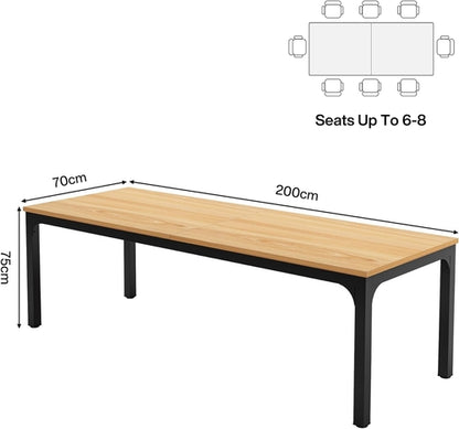 Dining Table for 6-8 People, 78-Inch Large Narrow Long Rectangular