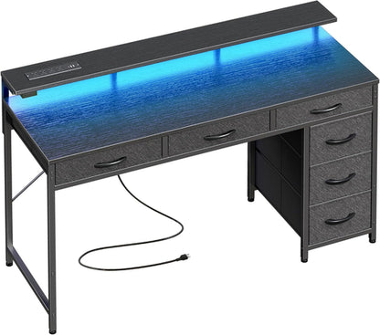 47 Inch RGB Gaming Desk For Home Office And Gaming Setup