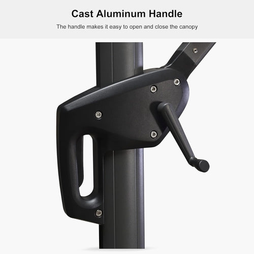 Cantilever Patio Umbrella 9 By 11.5 Feet 360 Rotation