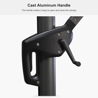 Cantilever Patio Umbrella 9 By 11.5 Feet 360 Rotation