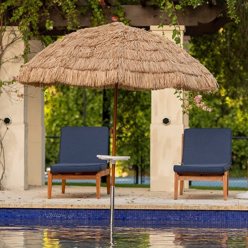 7.5ft Tiki Umbrella Thatched Cover For Beach Patio