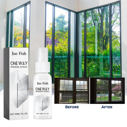 One Way Mirror Spray, Car Rearview Mirror Bathroom Glass Dust Stains Water Stains Clean