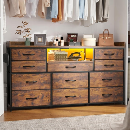 Dresser TV Stand 60 Inch Wide With 11 Drawers Unit