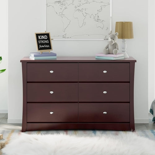 Crescent 6 Drawer Dresser Espresso GREENGUARD Gold