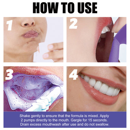 OUHOE Teeth Whitening Mousse Toothpaste, Mouth Cleaning Remove Dirt Yellow Teeth Care Fresh Breath Whitening Teeth Toothpaste