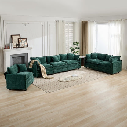 Cloud Sofa Modern Sectional Couch, Comfy Double Layer Upholstered Seat
