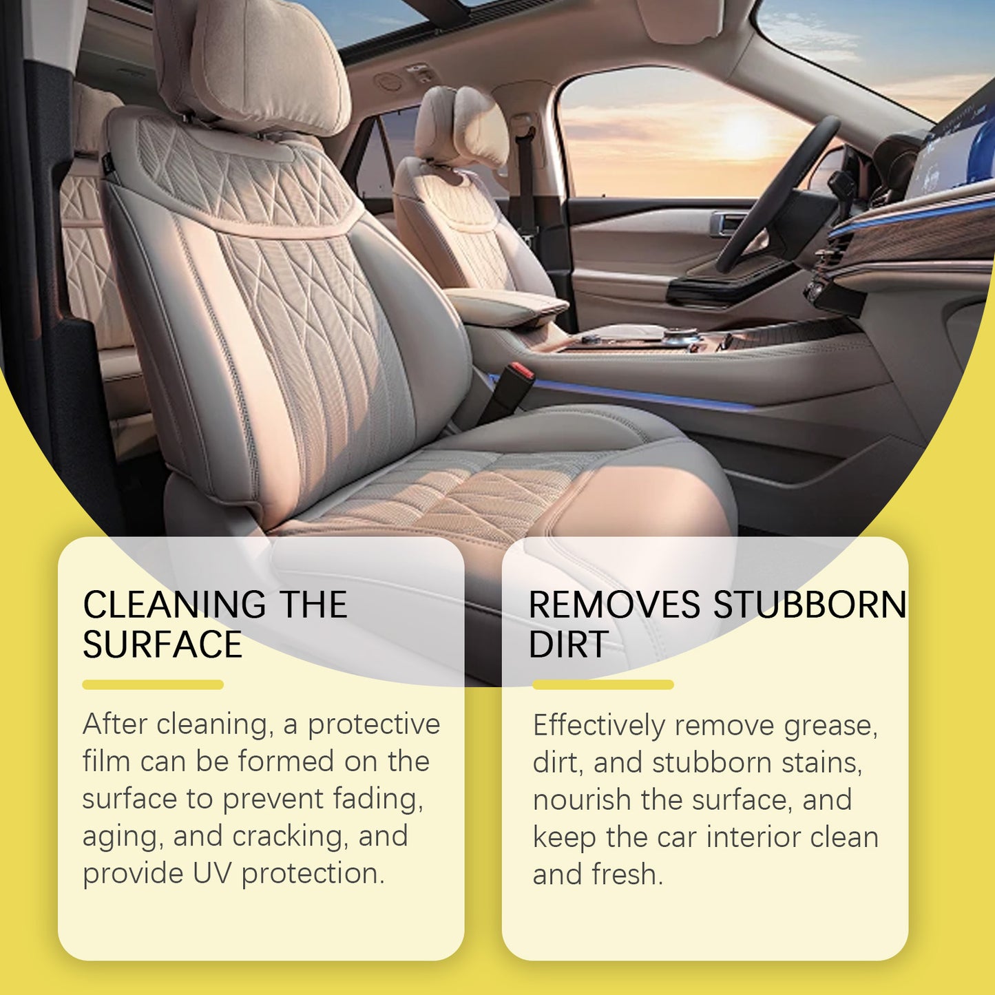 Rayhong Multi-Functional Foam Car Cleaner, Interior Seat Instrument Panel Cleaning Stain Curing Cleaner
