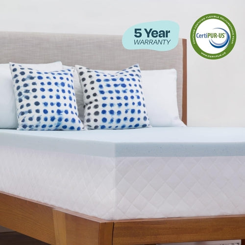 Cooling Gel Memory Foam Mattress Topper Queen Size